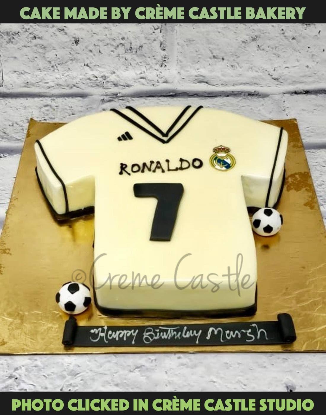 Football Cake For A Young Boy Who Loves Ronaldo And Olympians | Football Theme  Cake | Football Cake - YouTube