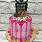 Purple And Pink Drip Cake - Creme Castle