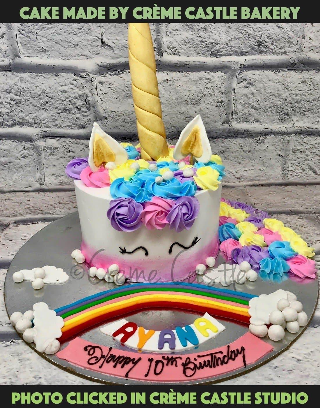 Unicorn Cake - Creme Castle