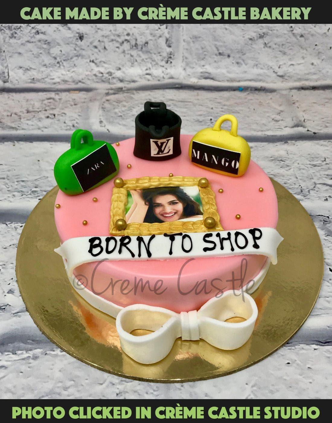 Cake for Shopping Fan. Cake Designs for Girlfriend. Noida & Gurgaon
