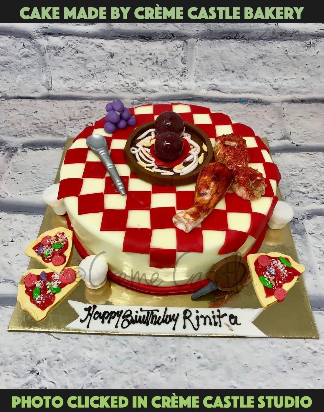 Italian Food Lover Cake - Creme Castle