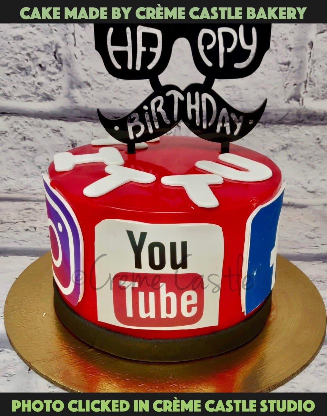 Social media cake for a boy who... - CAKE Like LOVE. By Ruchi | Facebook