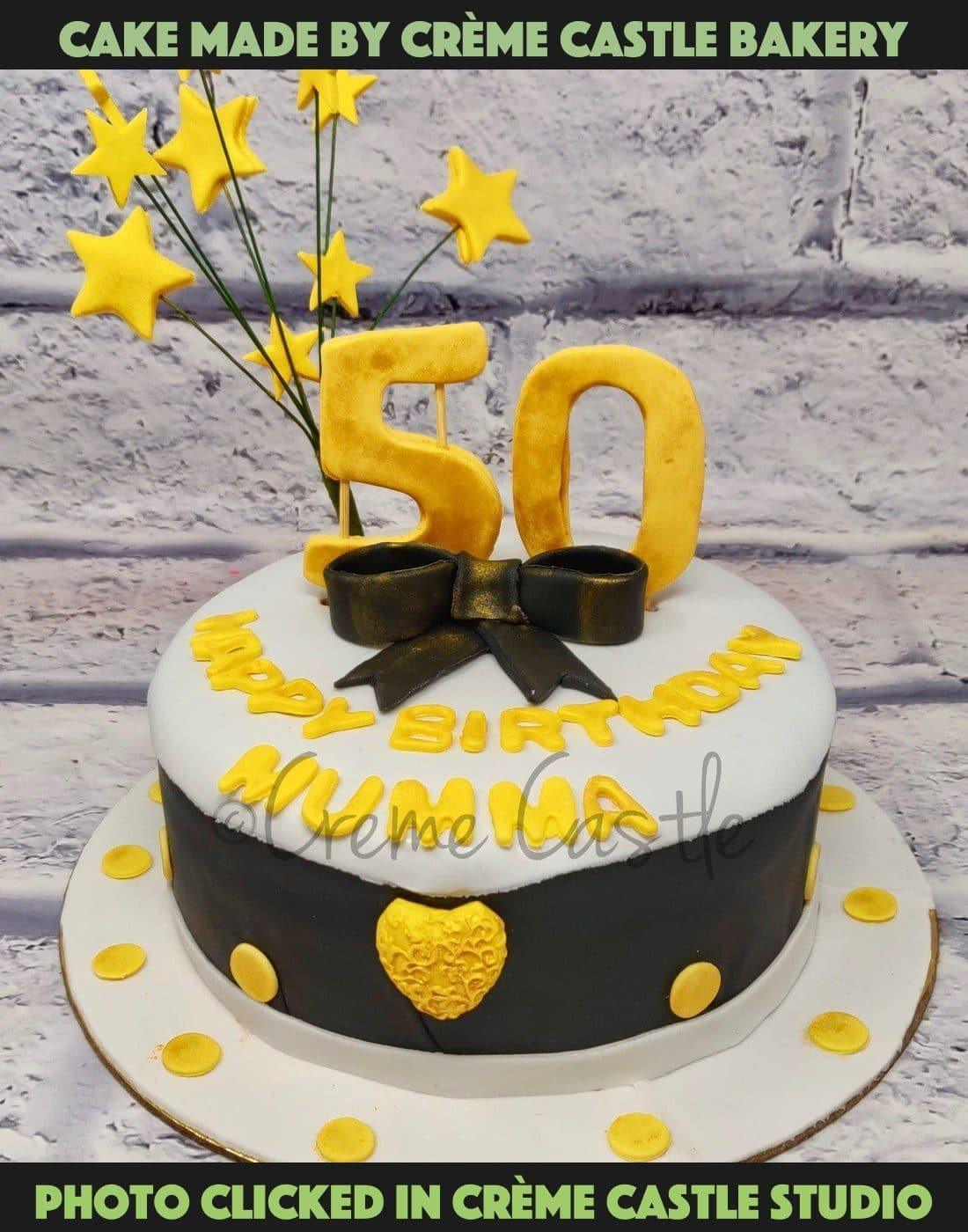 50th Birthday Cake by Creme Castle