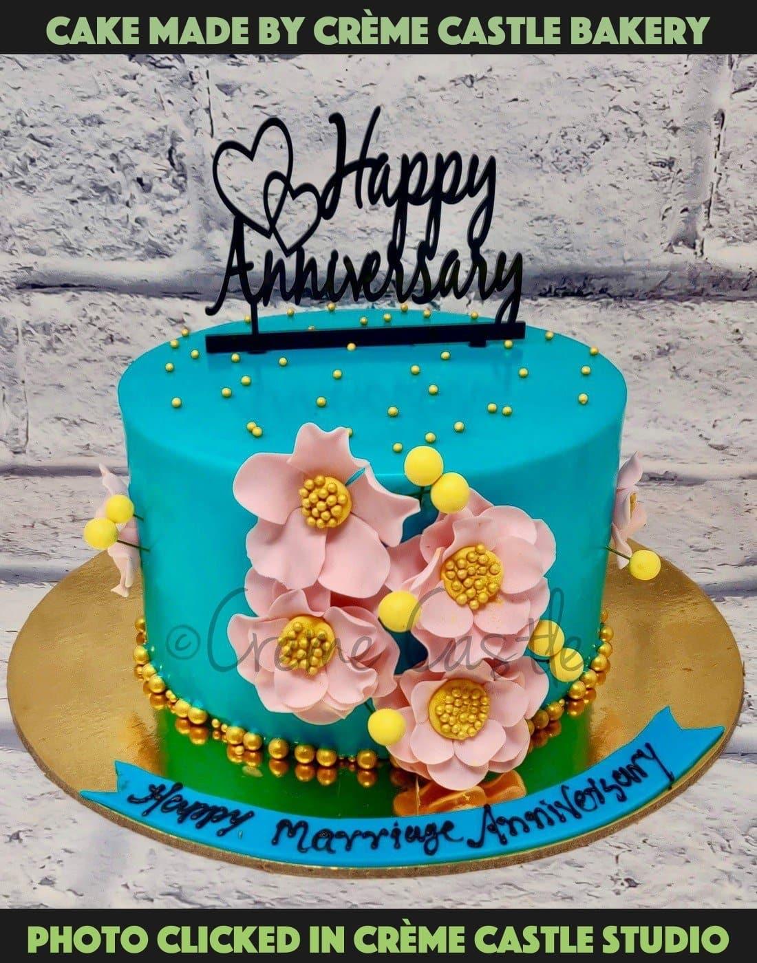 Hand Crafter floral cake. Designer Cakes Bakery. Noida & Gurgaon