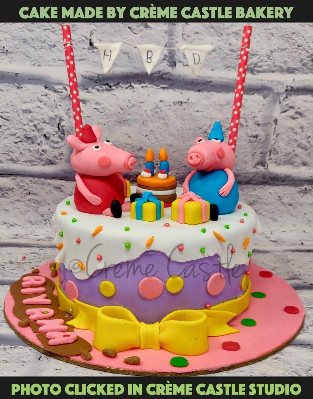 Peppa Pig Family Party Cake. Noida & Gurgaon