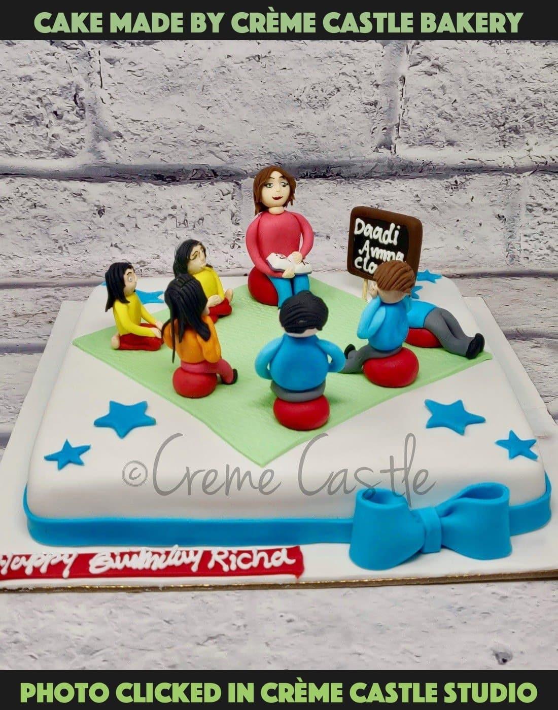 School Theme Cake in Rectangle by Creme Castle
