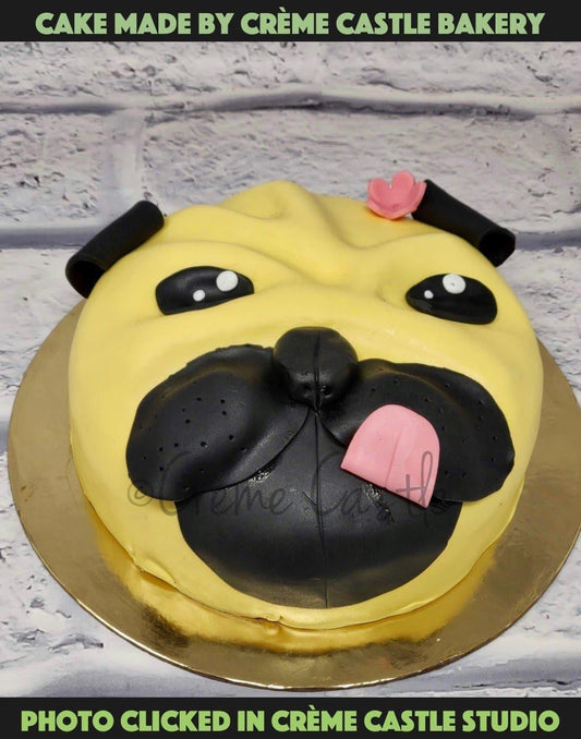 Pug Cake - Creme Castle