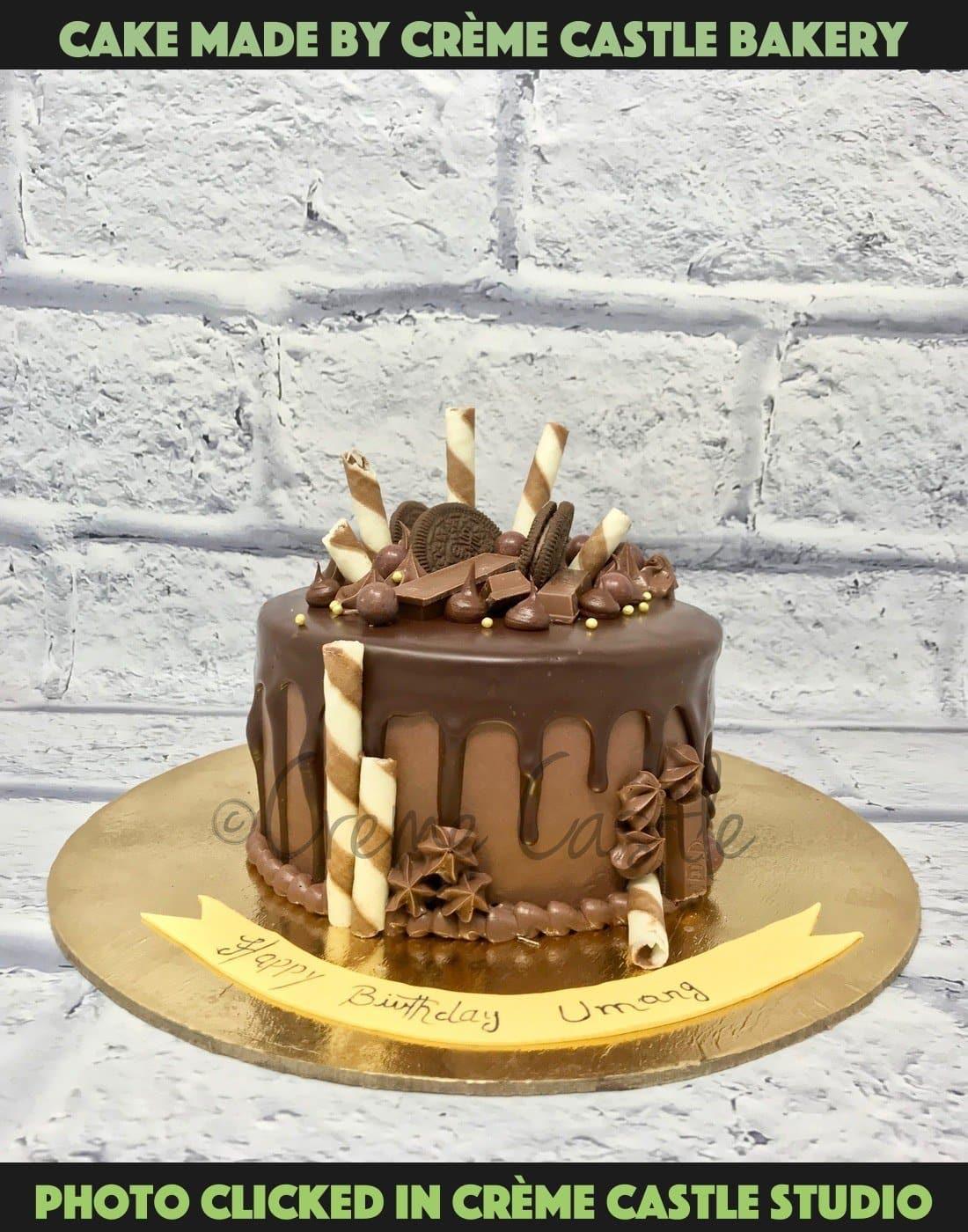 Chocolate Drip Sin Cake - Creme Castle