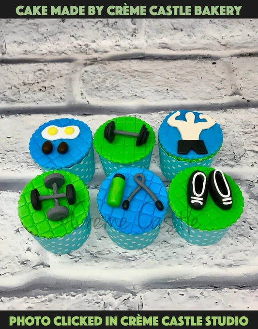 Gym theme Cupcakes. Cupcakes For Boys. Noida & Gurgaon