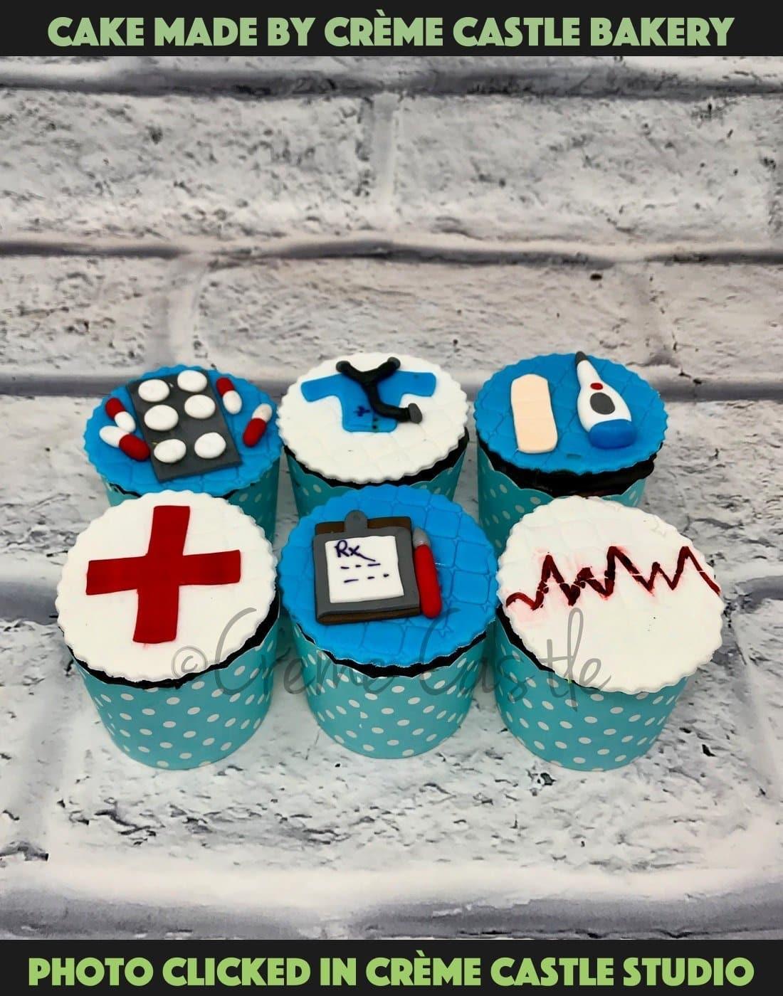 Doctor Theme Cupcakes - Creme Castle