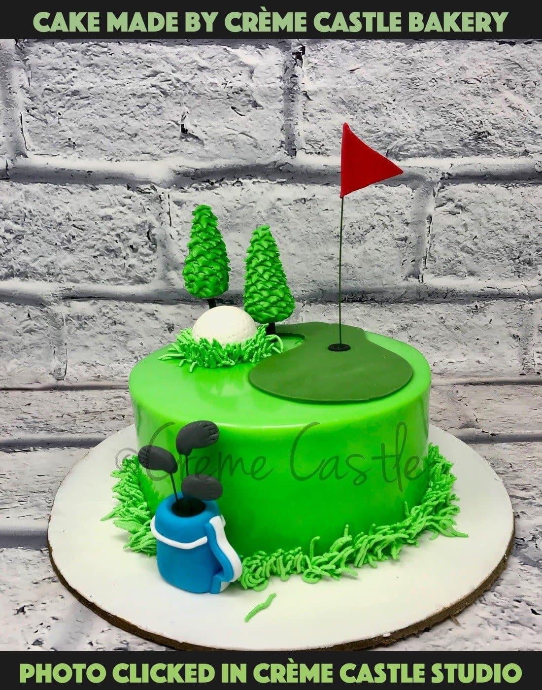 Golf theme cake, Sports Theme Cake, Custom Cakes Noida and Gurgaon
