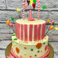 White Carnival Cake - Creme Castle